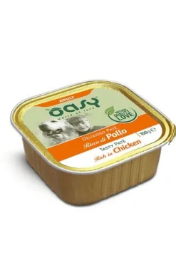 Oasy Delizioso Paté Ricco di Pollo Per Cani Adulti 150g