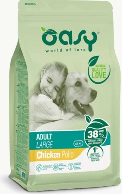Oasy Dry Crocchette Di Pollo Per Cani Adulti Taglia Grande Sacco 12kg