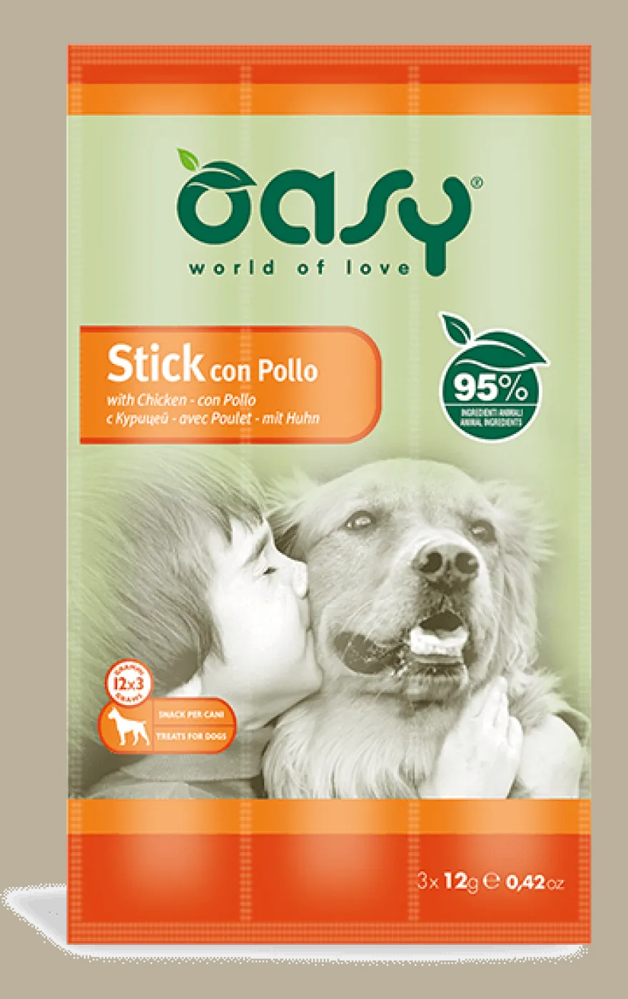 Oasy Snack Con Pollo Per Cani 3 Sticks