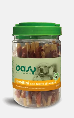 Oasy Snack Dog Involtini Con Filetto Di Anatra Per Cani 350g