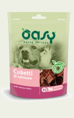 Oasy Snack per Cani Cubetti di Salmone 80g