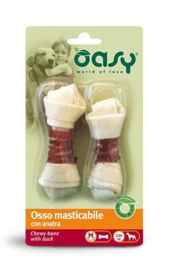 Oasy Snack per Cani Osso Masticabile con Anatra Taglia M 54g
