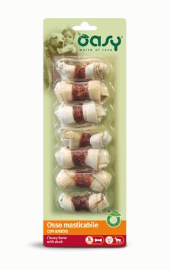 Oasy Snack per Cani Osso Masticabile con Anatra Taglia S 85g