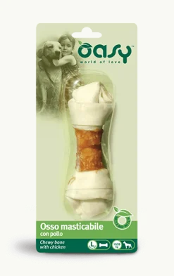 Oasy Snack per Cani Osso Masticabile con Pollo Taglia L 67g