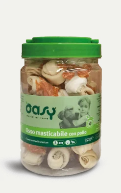 Oasy Snack per Cani Osso Masticabile con Pollo Taglia S 350g