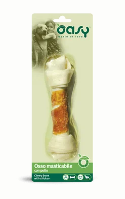 Oasy Snack per Cani Osso Masticabile con Pollo Taglia XL 98g