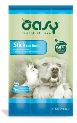 Oasy Snack per Cani Stick con Tonno 3x12g