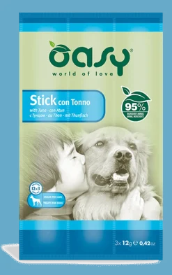 Oasy Snack per Cani Stick con Tonno 3x12g