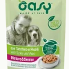 Oasy Straccetti In Salsa Con Tacchino E Piselli Per Cani Adulti/Anziani Bustina 100g