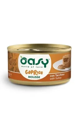 Oasy Wet Cat Mousse Con Tacchino Per Gatti Adulti Lattina 85g