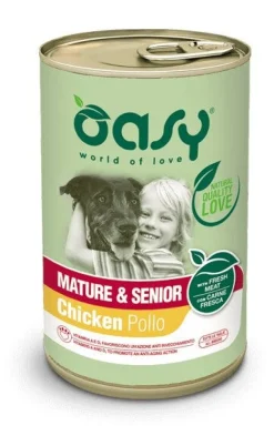 Oasy Wet Dog Lifestage Patè Cibo Umido Cani Mature/Senior Lattina 400g