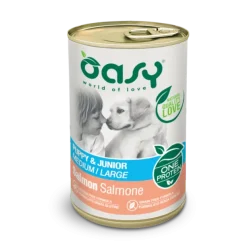 Oasy Wet Dog One Puppy Medium/large Salmone 400 g