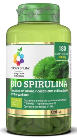 Optima Bio Spirulina Colours Of Life 180 Compresse
