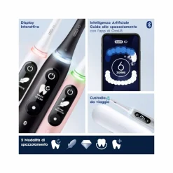 Oral-B iO6 Spazzolino Elettrico Ricaricabile Nero Con Custodia Da Viaggio