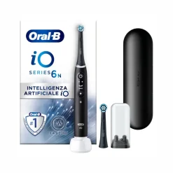 Oral-B iO6 Spazzolino Elettrico Ricaricabile Nero Con Custodia Da Viaggio