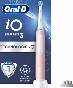 Oral-B iO 3S Spazzolino Elettrico Ricaricabile Rosa + 1 Testina di Ricambio