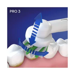 Oral-B Pro 3 Blue Crossaction Spazzolino Elettrico Con Sensore Di Pressione Dello Spazzolamento + 1 Testina