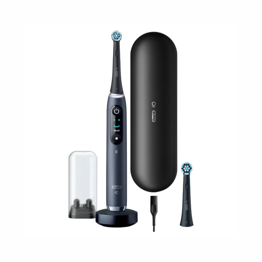 Oral-B Spazzolino Elettrico Ricaricabile iO 9N Nero, 2 Testine, 1 Custodia Da Viaggio Ricaricabile, 1 Spazzolino