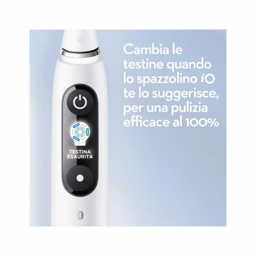 Oral-B Spazzolino Elettrico Ricaricabile iO 9S Bianco, 2 Testine, 1 Custodia Da Viaggio Ricaricabile, 1 Spazzolino