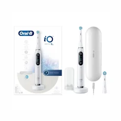 Oral-B Spazzolino Elettrico Ricaricabile iO 9S Bianco, 2 Testine, 1 Custodia Da Viaggio Ricaricabile, 1 Spazzolino