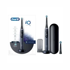Oral-B Spazzolino Elettrico Ricaricabile iO 7S Nero, 2 Testine, 1 Custodia Da Viaggio, 1 Spazzolino