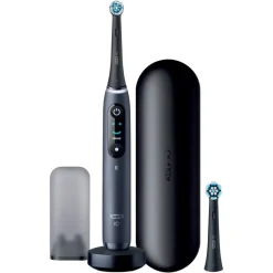 Oral-B Spazzolino Elettrico Ricaricabile iO 8S Nero, 2 Testine, 1 Custodia Da Viaggio, 1 Spazzolino