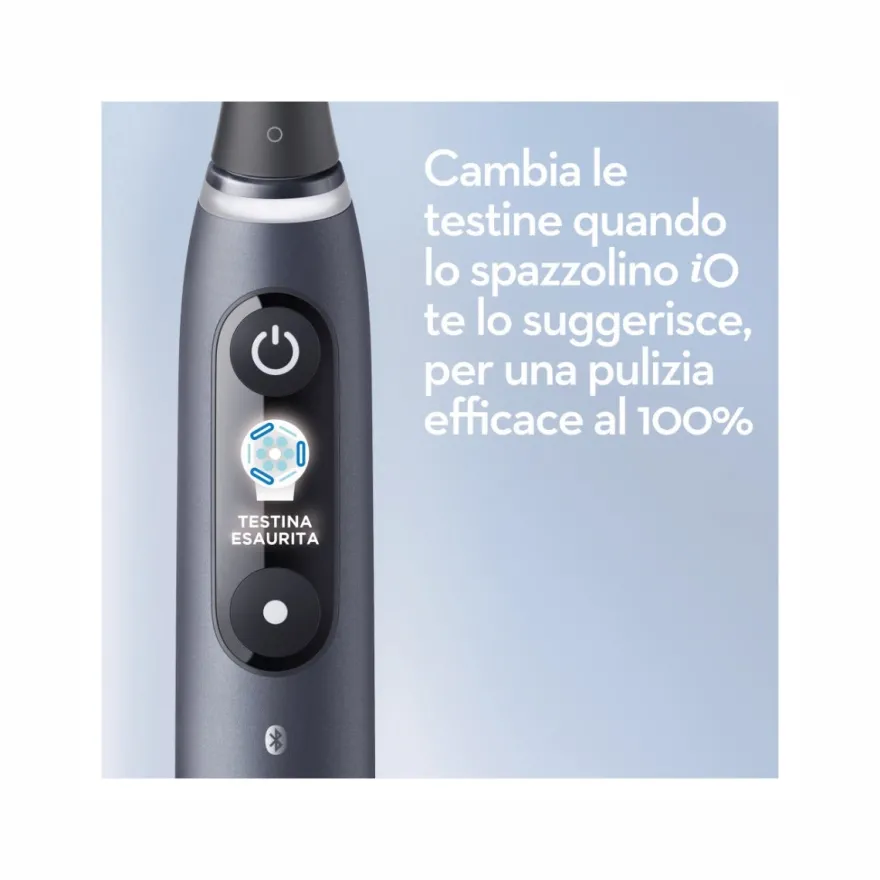 Oral-B Spazzolino Elettrico Ricaricabile iO 8S Nero, 2 Testine, 1 Custodia Da Viaggio, 1 Spazzolino