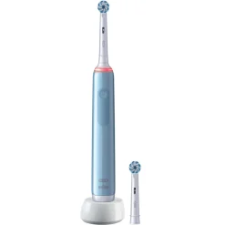 Oral-B Spazzolino Elettrico Ricaricabile Pro 3 3000 Blu, 2 Testine, 1 Spazzolino