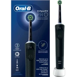 Oral-B Spazzolino Elettrico Ricaricabile Vitality Pro Nero, 1 Testina, 1 Spazzolino