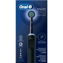 Oral-B Spazzolino Elettrico Ricaricabile Vitality Pro Nero, 1 Testina, 1 Spazzolino
