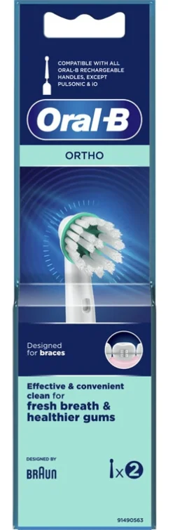 Oral-B Testina Di Ricambio Spazzolino Ortho 2 Pezzi