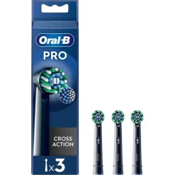 Oral-B Testine Di Ricambio Pro Cross Action Black 3 Pezzi