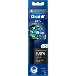 Oral-B Testine Di Ricambio Pro Cross Action Black 3 Pezzi