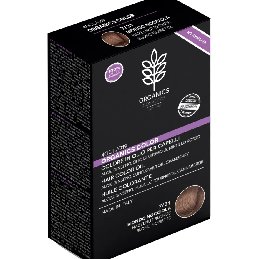 Organics Cosmetics Colore In Olio Per Capelli 7/31 Biondo Nocciola