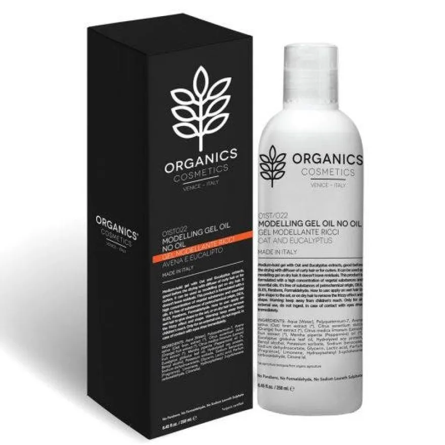 Organics Cosmetics Gel Modellante Per Capelli Ricci Avena Ed Eucalipto 250ml