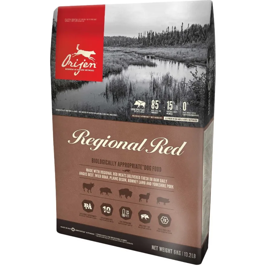 Orijen Regional Red Crocchette Con Manzo Angus E Cinghiale Per Cani Sacco 11,4kg