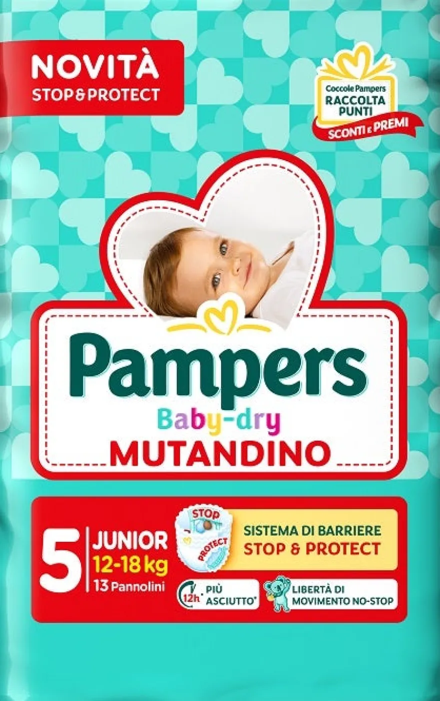 Pampers Baby Dry Pannolino Mutandina Junior Small Pack 12-18kg 13 Pezzi