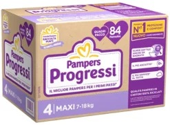 Pampers Quadri Progressi Maxi 84 Pezzi