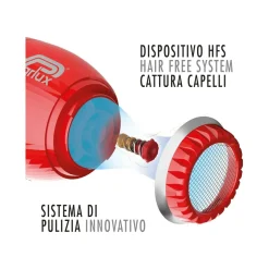 Parlux Asciugacapelli Professionale Alyon Rosso + Diffusore MagicSense
