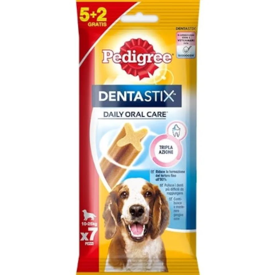 Pedigree Dentastix Snack Igiene Orale Cani Taglia Media 5+2 Snack