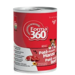Pet360 Paté Ricco in Manzo Cibo Umido Per Cani Adulti Barattolo 400g