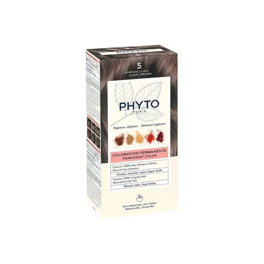 Phyto Phytocolor 5 Castano Chiaro Colorazione Permanente Per Capelli