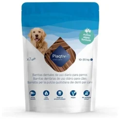 Plaqtiv+ Barrette per Pulizia Quotidiana dei Denti per Cani da 10 a 35 kg 7 Pezzi