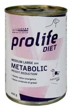 Prolife Diet Dog Metabolic Cibo Umido Per Cani Taglia Media/Grande Lattina 400g