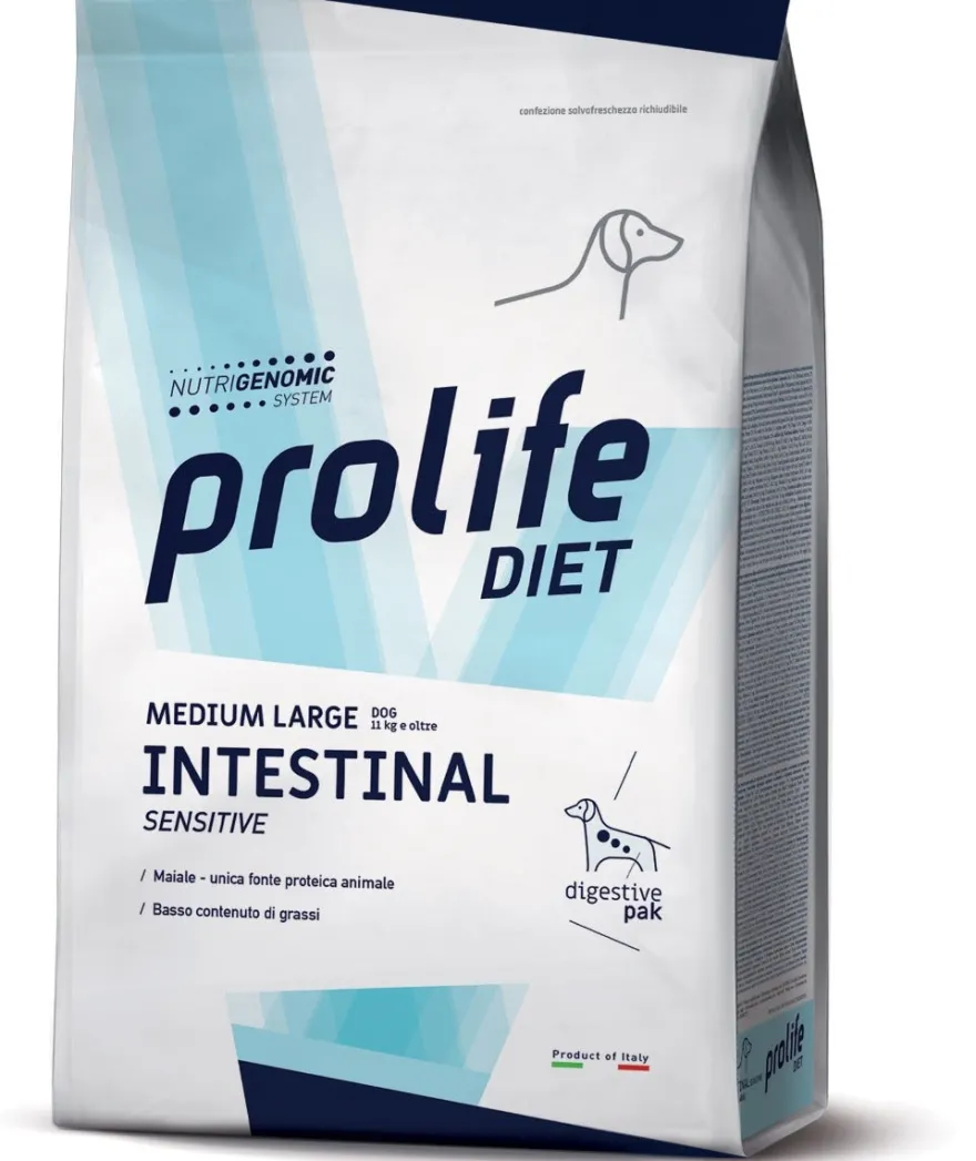 Prolife Dog Diet Intestinal Sensitive Cibo Secco Per Cani Taglia Media/Grande Sacco 2kg