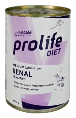 Prolife Dog Diet Renal Sensitive Cibo Umido Per Cani Taglia Media/Grande Lattina 400g