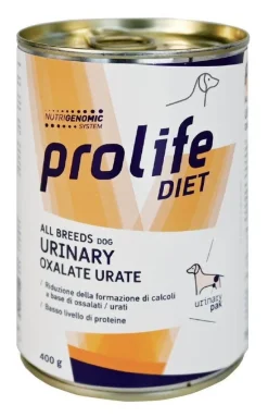 Prolife Dog Diet Urinary Oxalate Urate Cibo Umido Per Cani All Breeds Lattina 400g