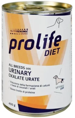 Prolife Dog Diet Urinary Oxalate Urate Cibo Umido Per Cani All Breeds Lattina 400g