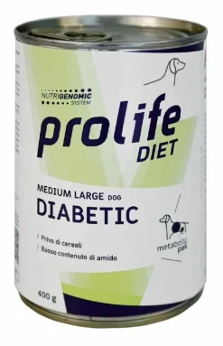 Prolife Dog Diet Wet Diabetic Sensitive Cibo Umido Per Cani Taglia Media/Grande Lattina 400g