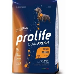 Prolife Dog Dual Fresh Adult Mini Turkey Pork & Rice 7Kg